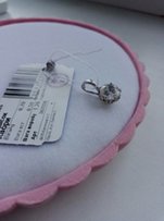 Серебряная подвеска 925 пробы с цирконами - 