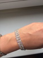 Продам новый серебряный браслет с цирконием и фианитами - Песочин
