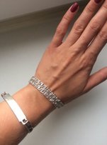 Продам новый серебряный браслет с цирконием и фианитами - Песочин