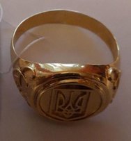 Чоловічий перстень (печатка) з тризубом в наявності та під замовлення! - 