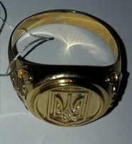 Чоловічий перстень (печатка) з тризубом в наявності та під замовлення! - 