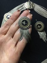 Продам серебряный набор. Колье, серьги, браслет. - 