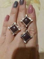 Набор кольцо и серьги - Юбилейное