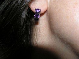 Серьги фиолетовый аметист - Харьков