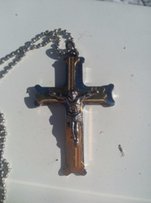 Продам серебряный позолоченный крест из нержавеющей стали. - Винница