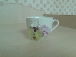 Серебряные серьги с речным жемчугом - Киев