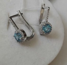 Новые серьги золото sky topaz - Киев