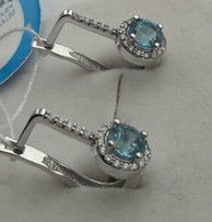 Новые серьги золото sky topaz - Киев