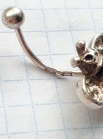 Серебрянный пирсинг пчелка - 