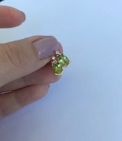 Кольцо и серьги с хризолитом. Золото. - Каменское