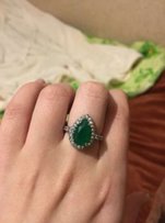 Продам кольцо серебро серебряное со СМАРАГДОМ ИЗУМРУД - 