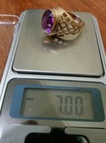 Продам золотой перстень (кольцо) с рубином, александритом, 583 проба - Винница