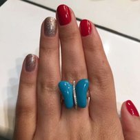 Серебряный набор с эмалью - Киев