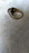Кольцо, серебро 875 пр. звезда СССР Перстень с камнем - 