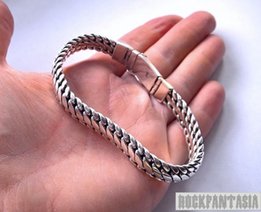 Серебряный мужской браслет панцирный, срібний браслет чоловічий - Киев