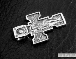 Серебряный мужской крестик православный нательный, срібний хрестик - Киев