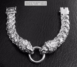Серебряный мужской браслет Кардинал со Львами, браслет Львы серебро - Киев