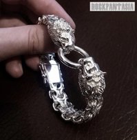 Серебряный мужской браслет Кардинал со Львами, браслет Львы серебро - Киев