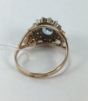 Кольцо с топазом золотое 585 проба, арт.8108 н - 