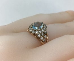 Кольцо с топазом золотое 585 проба, арт.8108 н - 