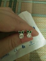 Сережки новые серебро 925 проба 1,70 г - 