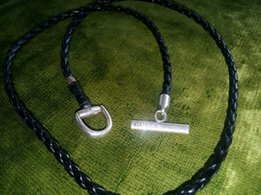 Браслет кожа Gucci серебро - 