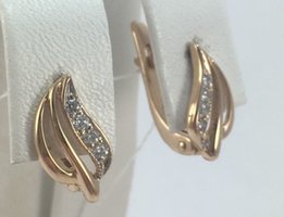 Серьги золотые 585 проба, арт.8048 н - 