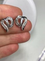 Серьги в белом золоте с бриллиантами - Киев