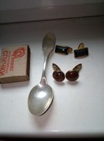 Запонки винтажные яшма 1956 года 400 рублей - Донецк