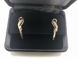 Золотые серьги с бриллиантами - Киев