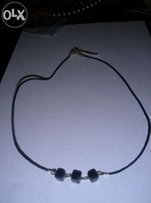 Колье ( бусы, ожерелье) из гематита с крестиком - Киев