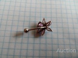 Серебряная серёжка в пупок Пирсинг серебро в пуп. - Мариуполь