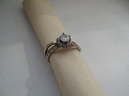 Серебряное кольцо с золотыми вставками - Днепр
