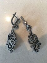 Золотые серьги с бриллиантами - Киев