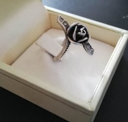 Серебряно кольцо роза, 925 проба. - Днепр