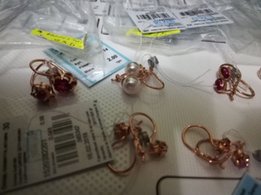 Сережки кульчики срібло 925 проби позолота 850 проби - Запорожье