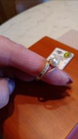 Золотые серьги и кольцо с жемчугом 585 пр. - Киев