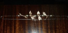 Новая цепочка серебро 925 с розовым жемчугом и шелковыми бантиками - Одесса
