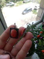 Серебряный набор ручной работы(серьги и подвеска). - Киев