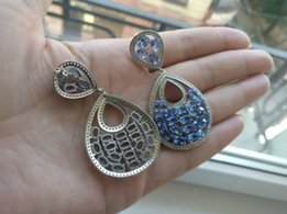 РАСПРОДАЖА! Крупные серьги Камень - Танзанит Cеребро 925 проба - Ивано-Франковск