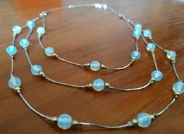 Серебренное колье с лунным камнем новая коллекция - Херсон