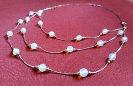 Серебренное колье с лунным камнем новая коллекция - Херсон