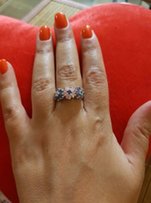 Серебряное кольцо с цветами - Запорожье