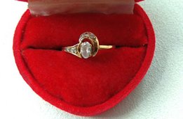 Золотое кольцо с цирконием и бриллиантами р. 16,5 - Харьков