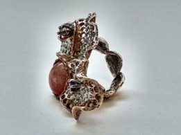 Кольцо - серебро с позолотой, р 19 - Харьков