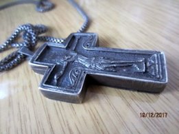 Старый Крест-мощевик серебро Греция - Ровно