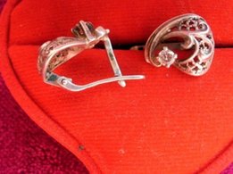 Ажурные серебряные серьги 975 проба + подарок - коробочка - Николаев