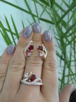 Серьги и кольцо Арт. 070 | Серебро+Золото | 650 грн - Одесса