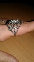Серебрчное кольцо - Вишнёвое