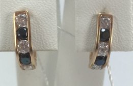 Серьги детские золотые 585 проба, арт.8099 н - Черновцы